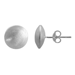 Botrya  - Ohrstecker - mattiert - Silber Ohrstecker plain - gebürstet 12 mm