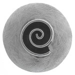 Spirale - Silber Anhänger plain - gebürstet