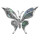 Schmetterling - Silber Anhänger Perlmutt - poliert - mehrfarbig