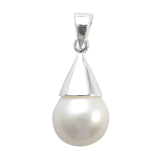 Perlenhut - Silber Perlenanhänger - poliert