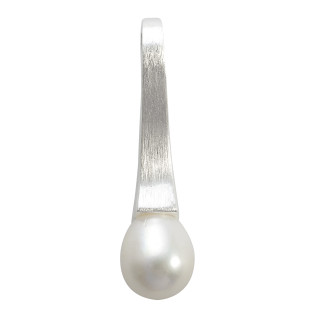 Perlenschweif - Silber Perlenanhänger - mattiert/poliert