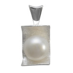 Perlenliege - Silber Perlenanh&auml;nger - geb&uuml;rstet/poliert