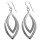 Marikina - Silber Ohrringe plain - gebürstet/poliert