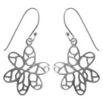 Sommerblume - Silber Ohrringe plain - poliert