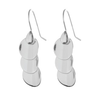 Plum - Silber Ohrringe plain - poliert