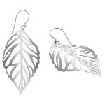 Blättertanz - Silber Ohrringe plain - gebürstet