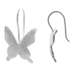 Schmetterling - Silber Ohrringe plain -...