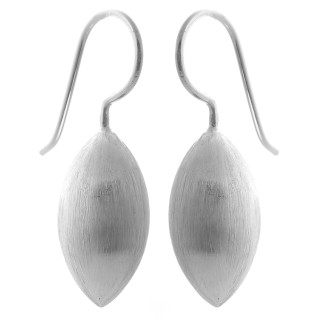 Ohrh&auml;nger Zapfen - Silber Ohrringe plain - mattiert
