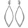Ohrring Raute - Silber Ohrringe plain - poliert