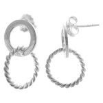 Ohrring Vintage - Silber Ohrringe plain - poliert