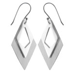 Ohrhänger Duo - Silber Ohrringe plain -...