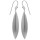 Zapfen spitz - Silber Ohrringe plain - mattiert