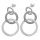 Ohrring Vintage - Silber Ohrringe plain - gebürstet/poliert
