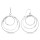 Ohrring Rund - Silber Ohrringe plain - mattiert/poliert