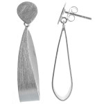 Ohrring Demeter - Silber Ohrringe plain - mattiert - 36 mm