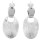Ohrring Sphinx oval - Silber Ohrringe plain - geb&uuml;rstet/poliert