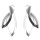 Ohrring Duett - Silber Ohrringe plain - mattiert/poliert