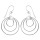 Ohrring Dreikreis - Silber Ohrringe plain - poliert