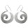 Ohrring Spirale - Silber Ohrringe plain - geb&uuml;rstet