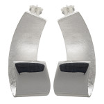 Welle - Silber Ohrringe plain - gebürstet/poliert