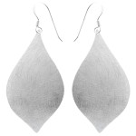 Bataan - Silber Ohrringe plain - gebürstet/poliert