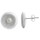 Mond - Silber Perlenohrstecker - geb&uuml;rstet/poliert