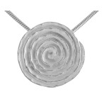 Dagger Log - Silber Anhänger plain - mattiert/poliert