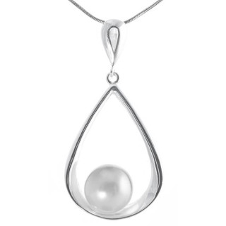 Dreieck-Perle - Silber Perlenanh&auml;nger - poliert