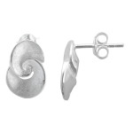 Trades - Silber Ohrringe plain - gebürstet/poliert