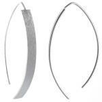 Cerato - Silber Ohrringe plain - mattiert - 2 cm