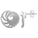 Xeranthem - Silber Ohrringe plain - gebürstet/poliert