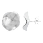 Trepto - Silber Ohrringe plain - geb&uuml;rstet/poliert