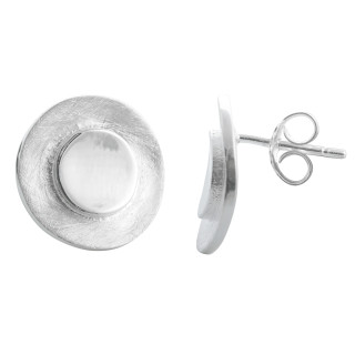 Callis - Silber Ohrringe plain - geb&uuml;rstet/poliert