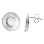Callis - Silber Ohrringe plain - geb&uuml;rstet/poliert