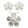 Centaurea - Silber Set Perle - geb&uuml;rstet