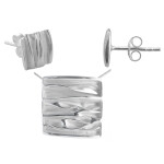 Papaver - Silber Set plain - mattiert/poliert