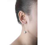 Bart - Silber Ohrringe plain - poliert - 12 mm