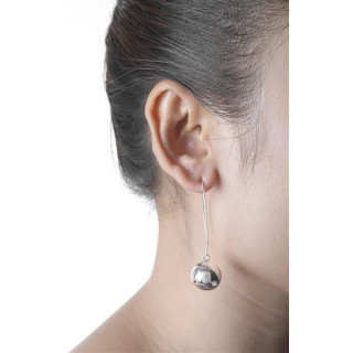 Bart - Silber Ohrringe plain - poliert - 16 mm