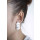 Mira - Ohrring - gebürstet - Silber Ohrringe plain - gebürstet