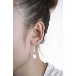 Bilis - Ohrring - gebürstet - Silber Ohrringe plain - gebürstet