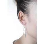 Silber Ohrringe - Mawe - mattiert und poliert