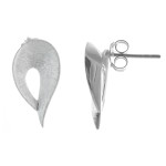 Silber Ohrringe - Muara - gebürstet und poliert