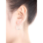 Spirale - vorne - Silber Ohrringe plain - poliert