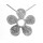 Blume schlicht - Silber Anhänger plain - gebürstet