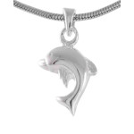 Dolphin - Silber Anhänger plain - poliert