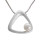 Perlen-Dreieck - Silber Perlenanhänger - gebürstet