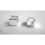 Silber Creolen - ECP14318 - Cube Poliert