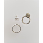 EPA12950 - Silber Ohrringe Kreise plain - geb&uuml;rstet oder poliert