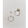 EPA12950 - Silber Ohrringe Kreise plain - gebürstet