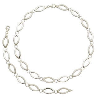S19800-Silber Collier-Armband